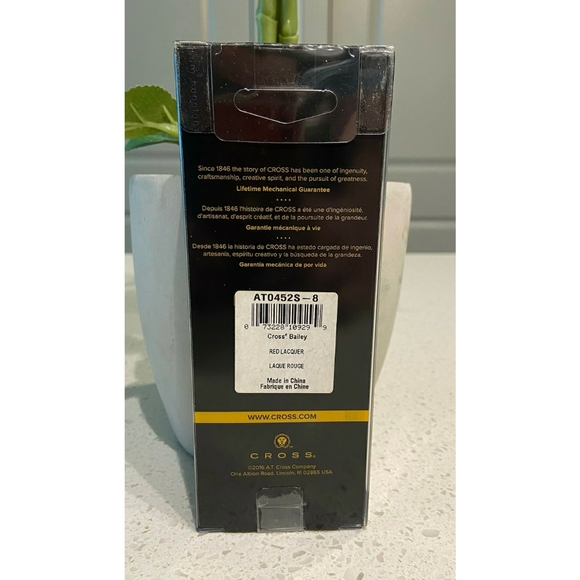 Cross Bailey Red Lacquer Ball Point Pen with Chrome Plated Fittings - AT0452S-8 - Picture 3 of 7